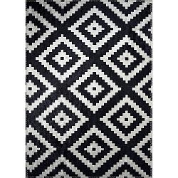 Čierno-biely vzorovaný odololný koberec Vitaus Siyah, 50 x 80 cm