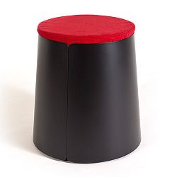 Čierno-červená stolička MEME Design Bobino