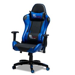 Čierno-modrá kancelárska stolička Furnhouse Gaming