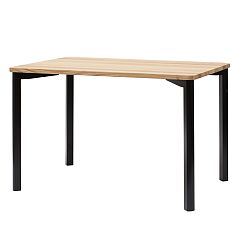 Čierny jedálenský stôl so zaoblenými nohami Ragaba TRIVENTI, 80 × 120 cm