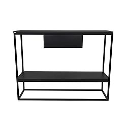 Čierny konzolový stolík Take Me HOME Lubin, 100 × 30 cm