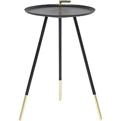 Čierny odkladací stolík Kare Design Trampolo, ⌀ 38 cm