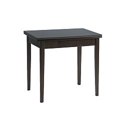 Čierny rozkladací jedálenský stôl z kaučukového dreva Signal Easy, dĺžka 80 - 120 cm
