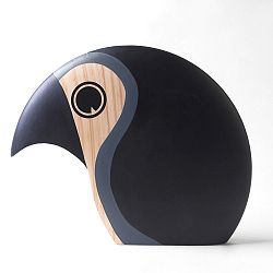 Dekorácia v tvare vtáčika so sivým detailom Architectmade Discus