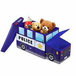 Detská taburetka s úložným priestorom JOCCA Police Car
