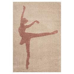 Detský hnedý koberec Zala Living Ballerina, 120 × 170 cm