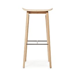 Drevená barová stolička z dubového dreva NORR11 NY11, 75 x 35 cm
