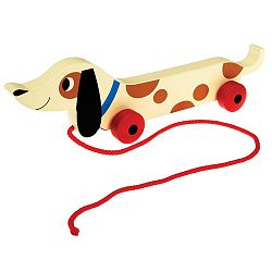 Drevený ťahací jazvečík Rex London Charlie The Sausage Dog, dĺžka 31,5 cm