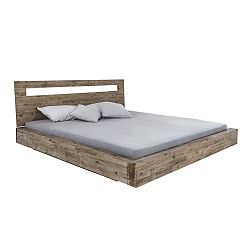 Dvojlôžková posteľ z akáciového dreva Woodking Marlon, 180 x 200 cm