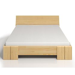Dvojlôžková posteľ z borovicového dreva s úložným priestorom SKANDICA Vestre Maxi, 140 × 200 cm