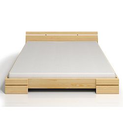 Dvojlôžková posteľ z borovicového dreva SKANDICA Sparta Maxi, 200 × 200 cm