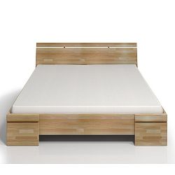 Dvojlôžková posteľ z bukového dreva s úložným priestorom SKANDICA Sparta Maxi, 140 × 200 cm