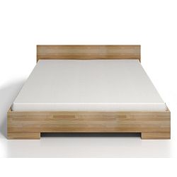 Dvojlôžková posteľ z bukového dreva s úložným priestorom SKANDICA Spectrum Maxi, 140 × 200 cm