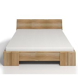 Dvojlôžková posteľ z bukového dreva s úložným priestorom SKANDICA Vestre Maxi, 140 × 200 cm