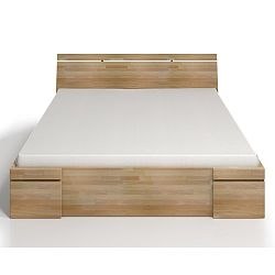 Dvojlôžková posteľ z bukového dreva so zásuvkou SKANDICA Sparta Maxi, 180 × 200 cm
