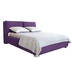 Fialová dvojlôžková posteľ Mazzini Beds Vicky, 140 × 200 cm