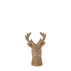 Hnedá dekoratívna soška KJ Collection Reindeer Head, 12,5 cm