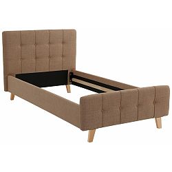 Hnedá jednolôžková posteľ Støraa Limbo, 100 x 200 cm