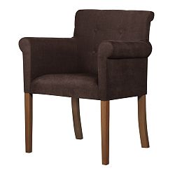 Hnedá stolička s tmavohnedými nohami Ted Lapidus Maison Flacon