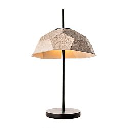 Hnedo-sivá stolová lampa s tienidlom z recyklovaného papiera Design Twist Mosen
