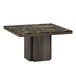 Hnedý jedálenský stôl s doskou z mramoru TemaHome Dusk
