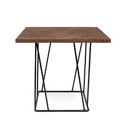 Hnedý konferenčný stolík s čiernymi nohami TemaHome Helix, 50 cm