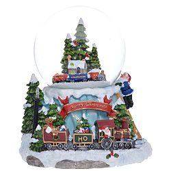 Hrajúca snežná guľa Ewax Snowy Train