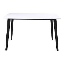 Jedálenský stôl s bielou doskou a čiernymi nohami z kaučukového dreva House Nordic Vojens, 120 × 70 cm