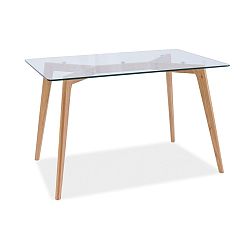 Jedálenský stôl s doskou z tvrdeného skla Signal Oslo, dĺžka 120 cm