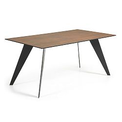 Jedálenský stôl s hnedou doskou La Forma Nack, 90 x 160 cm
