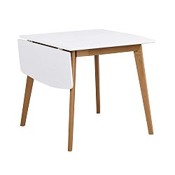 Jedálenský stôl s konštrukciou z dubového dreva so sklápacou doskou Folke Olivia, dĺžka 80 + 30 cm