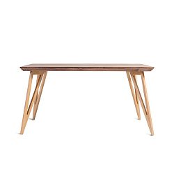 Jedálenský stôl z masívneho jaseňového dreva Charlie Pommier Triangle, 140 x 80 cm
