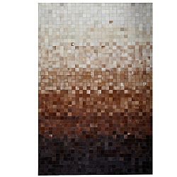 Koberec z pravej kože Sao Paulo Brown, 140 × 200 cm