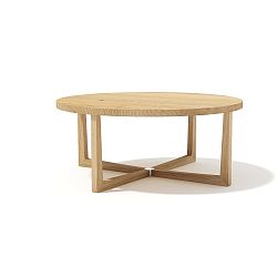 Konferečný stolík z masívneho dubového dreva Javorina Xstar, priemer 90 cm