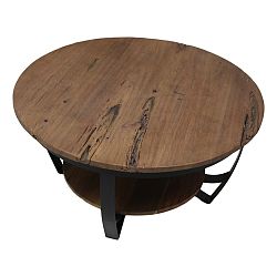 Konferenčný stolík s doskou z recyklovaného teakového dreva HSM Collection Susan, ⌀ 85 cm

