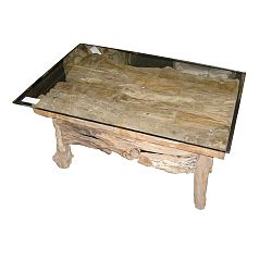 Konferenčný stolík z teakového dreva HSM Collection Tear, dĺžka 110 cm
