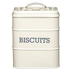 Krémová plechová dóza na sušienky Kitchen Craft Biscuits