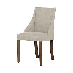 Krémovo-biela stolička s tmavohnedými nohami Ted Lapidus Maison Absolu