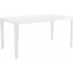 Lesklý biely jedálenský stôl Støraa Argos, 90 x 160 cm