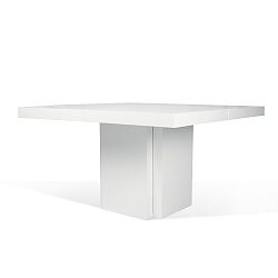 Lesklý biely jedálenský stôl TemaHome Dusk, 150 cm