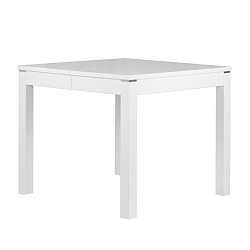 Lesklý biely rozkladací jedálenský stôl Durbas Style Eric, dĺžka až 135 cm
