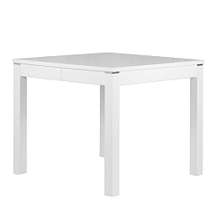 Lesklý biely rozkladací jedálenský stôl Durbas Style Eric, dĺžka až 180 cm
