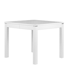 Lesklý biely rozkladací jedálenský stôl Durbas Style Eric, dĺžka až 270 cm
