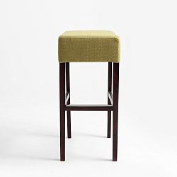 Limetkovozelená barová stolička s tmavohnedými nohami Custom Form Poter