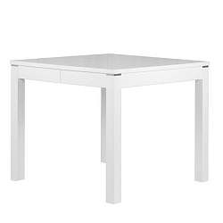 Matný biely rozkladací jedálenský stôl Durbas Style Eric, dĺžka až 135 cm
