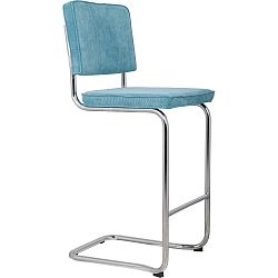 Modrá barová stolička Zuiver Ridge Kink Rib