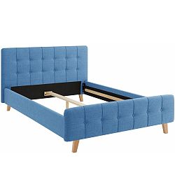 Modrá dvojlôžková posteľ Støraa Limbo, 140 x 200 cm