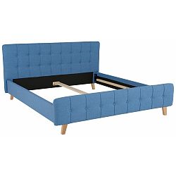 Modrá dvojlôžková posteľ Støraa Limbo, 180 x 200 cm