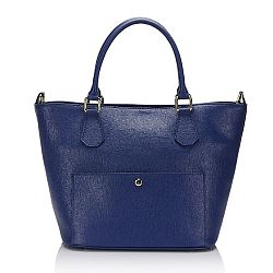 Modrá kožená kabelka Giulia Massari 2415 Blue
