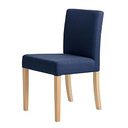 Modrá stolička s prírodnými nohami Custom Form Wilton